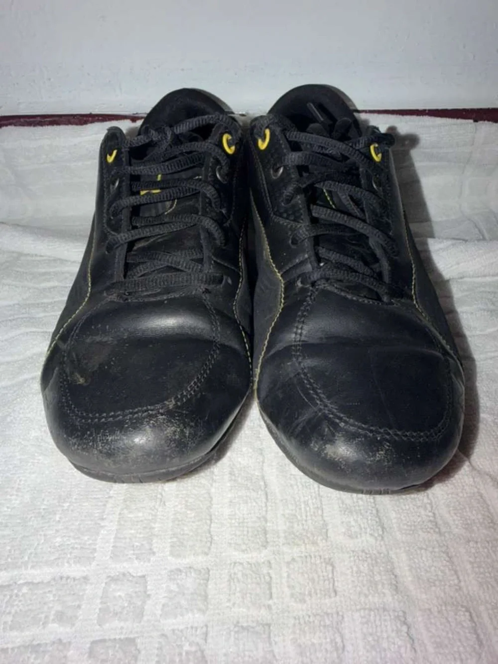 Puma Black and Yellow Men's Driving Sneakers